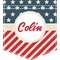 Stars and Stripes Iron On Faux Pocket (Personalized)