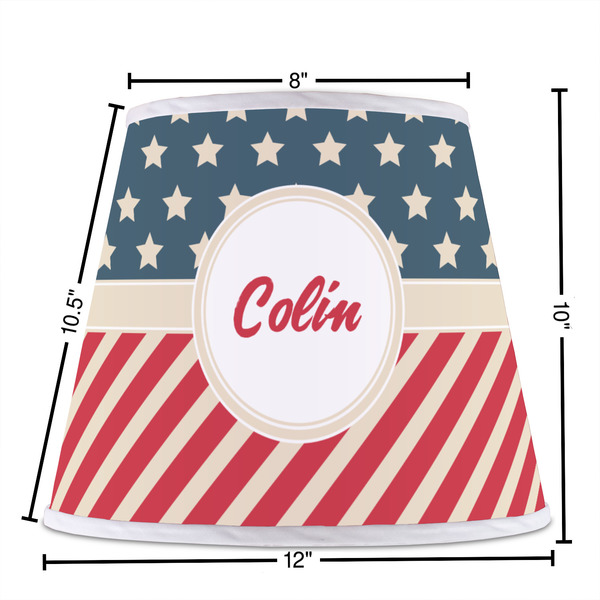 Stars and Stripes Poly Film Empire Lampshade - Dimensions