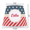Stars and Stripes Poly Film Empire Lampshade - Dimensions