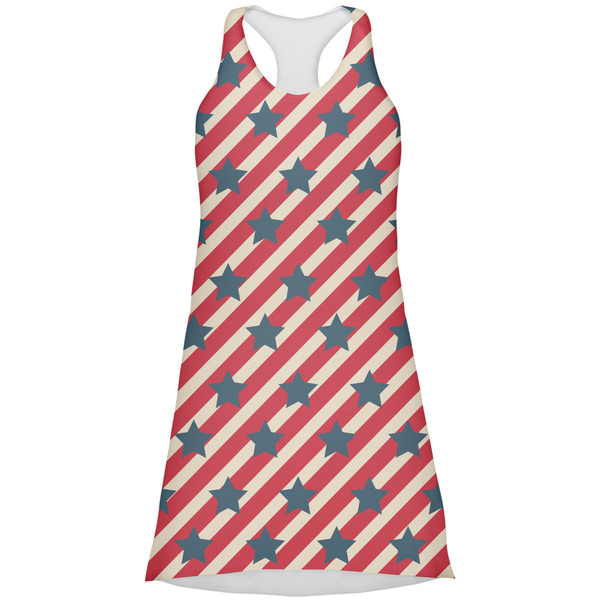 Custom Stars and Stripes Racerback Dress - Large