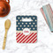 Stars and Stripes Rectangle Trivet with Handle - LIFESTYLE