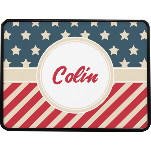 Stars and Stripes Rectangular Car Hitch Cover w/ FRP Insert