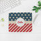 Stars and Stripes Rectangular Mouse Pad - LIFESTYLE 2