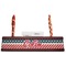 Stars and Stripes Red Mahogany Nameplates with Business Card Holder - Straight