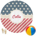 Stars and Stripes Round Beach Towel (Personalized)