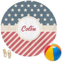 Stars and Stripes Round Beach Towel (Personalized)