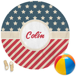 Stars and Stripes Round Beach Towel (Personalized)