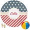 Stars and Stripes Round Beach Towel (Personalized)