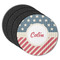 Stars and Stripes Round Coaster Rubber Back - Main