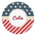 Stars and Stripes Round Decal - Large (Personalized)