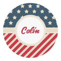 Stars and Stripes Round Decal (Personalized)