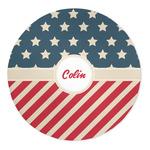 Stars and Stripes 5' Round Indoor Area Rug (Personalized)