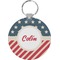 Stars and Stripes Round Keychain (Personalized)