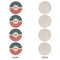 Stars and Stripes Round Linen Placemats - APPROVAL Set of 4 (single sided)