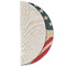 Stars and Stripes Round Linen Placemats - HALF FOLDED (single sided)