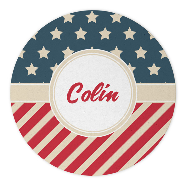 Stars and Stripes Round Paper Coaster - Approval