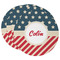 Stars and Stripes Round Paper Coaster - Main