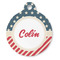 Stars and Stripes Round Pet ID Tag - Large - Front