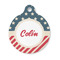 Stars and Stripes Round Pet Tag
