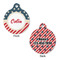 Stars and Stripes Round Pet Tag - Front & Back