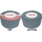 Stars and Stripes Round Pouf Ottoman (Top and Bottom)