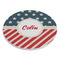 Stars and Stripes Round Stone Trivet - Angle View