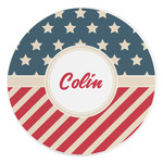 Stars and Stripes Round Stone Trivet (Personalized)