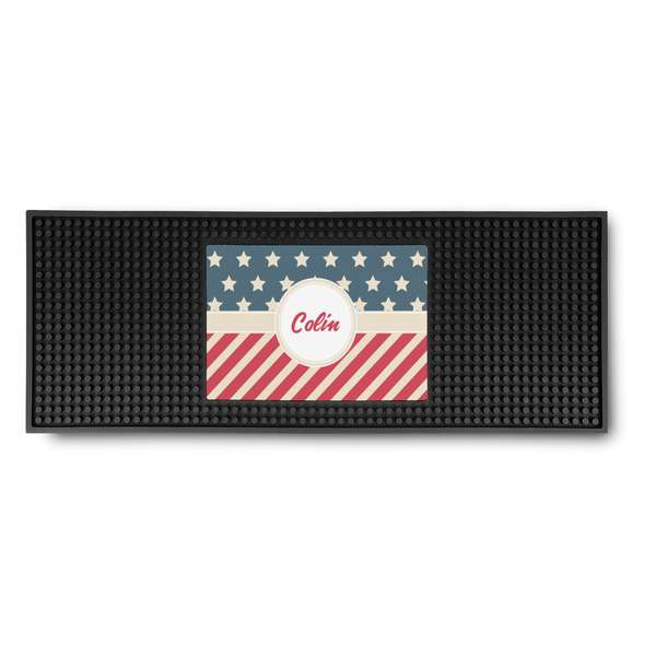 Custom Stars and Stripes Rubber Bar Mat (Personalized)