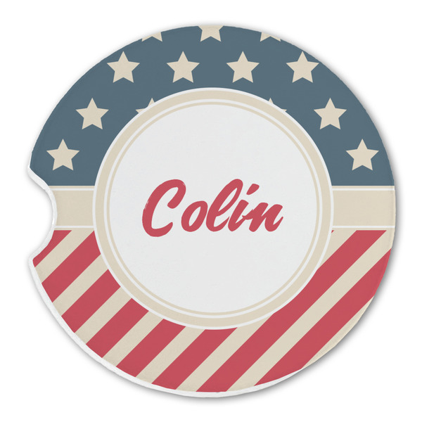 Stars and Stripes Sandstone Car Coaster - Single