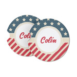 Stars and Stripes Sandstone Car Coasters (Personalized)