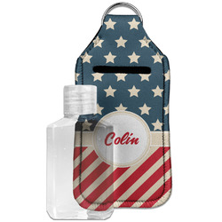 Stars and Stripes Hand Sanitizer & Keychain Holder - Large (Personalized)