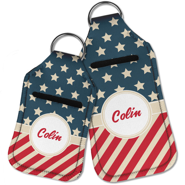 Stars and Stripes Sanitizer Holder Keychain - Parent Main
