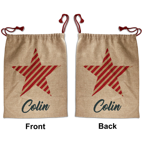 Stars and Stripes Santa Bag - Front and Back