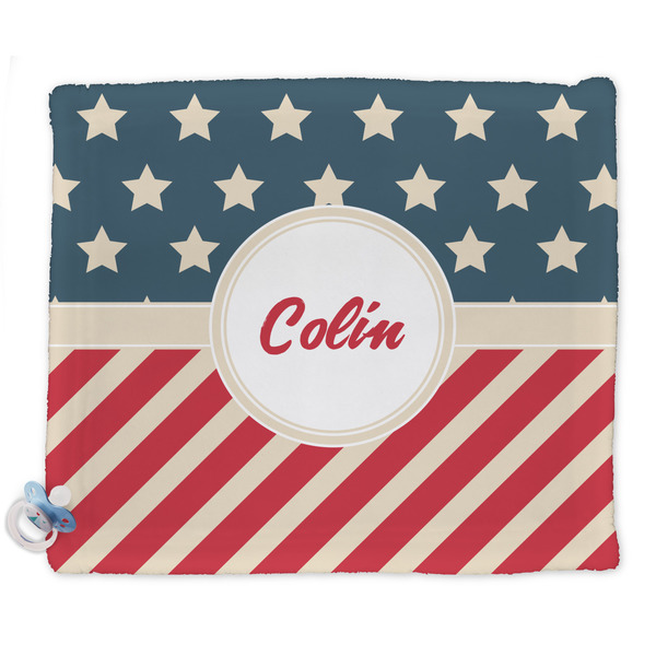 Custom Stars and Stripes Security Blanket - Single Sided (Personalized)