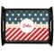 Stars and Stripes Black Wooden Tray - Large (Personalized)