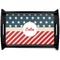 Stars and Stripes Black Wooden Tray - Small (Personalized)