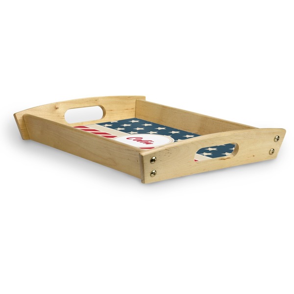 Stars and Stripes Serving Tray Wood Small - Corner