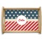 Stars and Stripes Natural Wooden Tray - Small (Personalized)