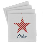 Stars and Stripes Absorbent Stone Coasters - Set of 4 (Personalized)