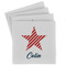 Stars and Stripes Set of 4 Sandstone Coasters - Front View