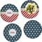 Stars and Stripes Set of Lunch / Dinner Plates