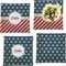 Stars and Stripes Set of Square Dinner Plates