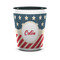 Stars and Stripes Ceramic Shot Glass - 1.5 oz - Two Tone - Single (Personalized)