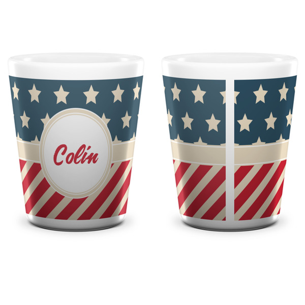 Stars and Stripes Shot Glass - White - APPROVAL