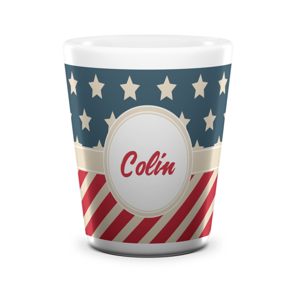 Stars and Stripes Shot Glass - White - FRONT