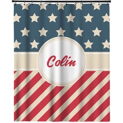 Stars and Stripes Extra Long Shower Curtain - 70"x84" (Personalized)