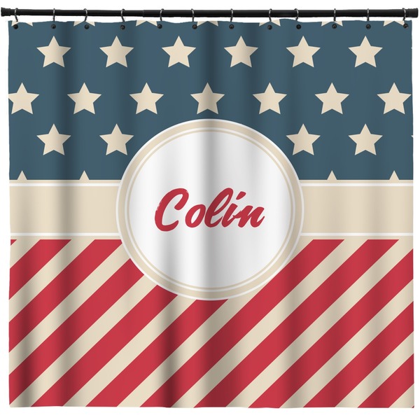 Custom Stars and Stripes Shower Curtain - Custom Size (Personalized)