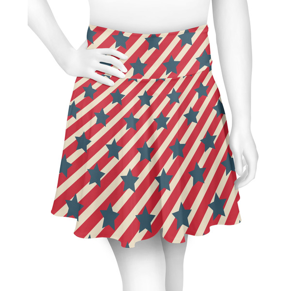 Custom Stars and Stripes Skater Skirt - Small