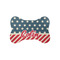 Stars and Stripes Bone Shaped Dog Food Mat (Small) (Personalized)
