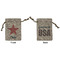 Stars and Stripes Small Burlap Gift Bag - Front and Back